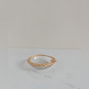 Vintage Gold & Crystal Ash Tray Trinket Dish